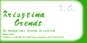 krisztina orendt business card